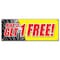 Signmission BUY 3 TIRES GET 1 FREE BANNER SIGN save huge sale 25% discount mounting tire B-Buy 3 Tires Get 1 Free - alternate 1